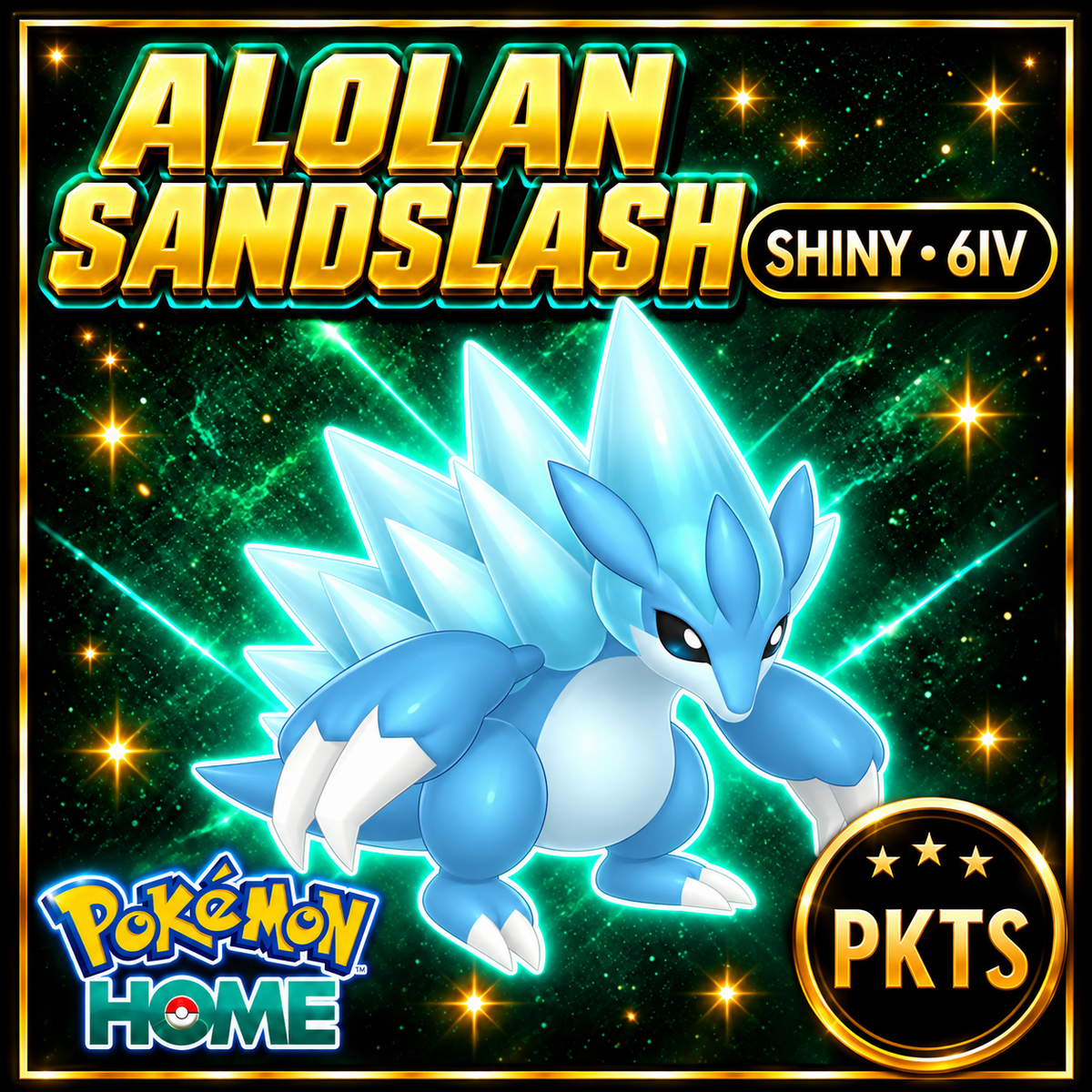 Shiny Alolan Sandslash Pokémon HOME 6IV Competitive Battle Ready - Image 1