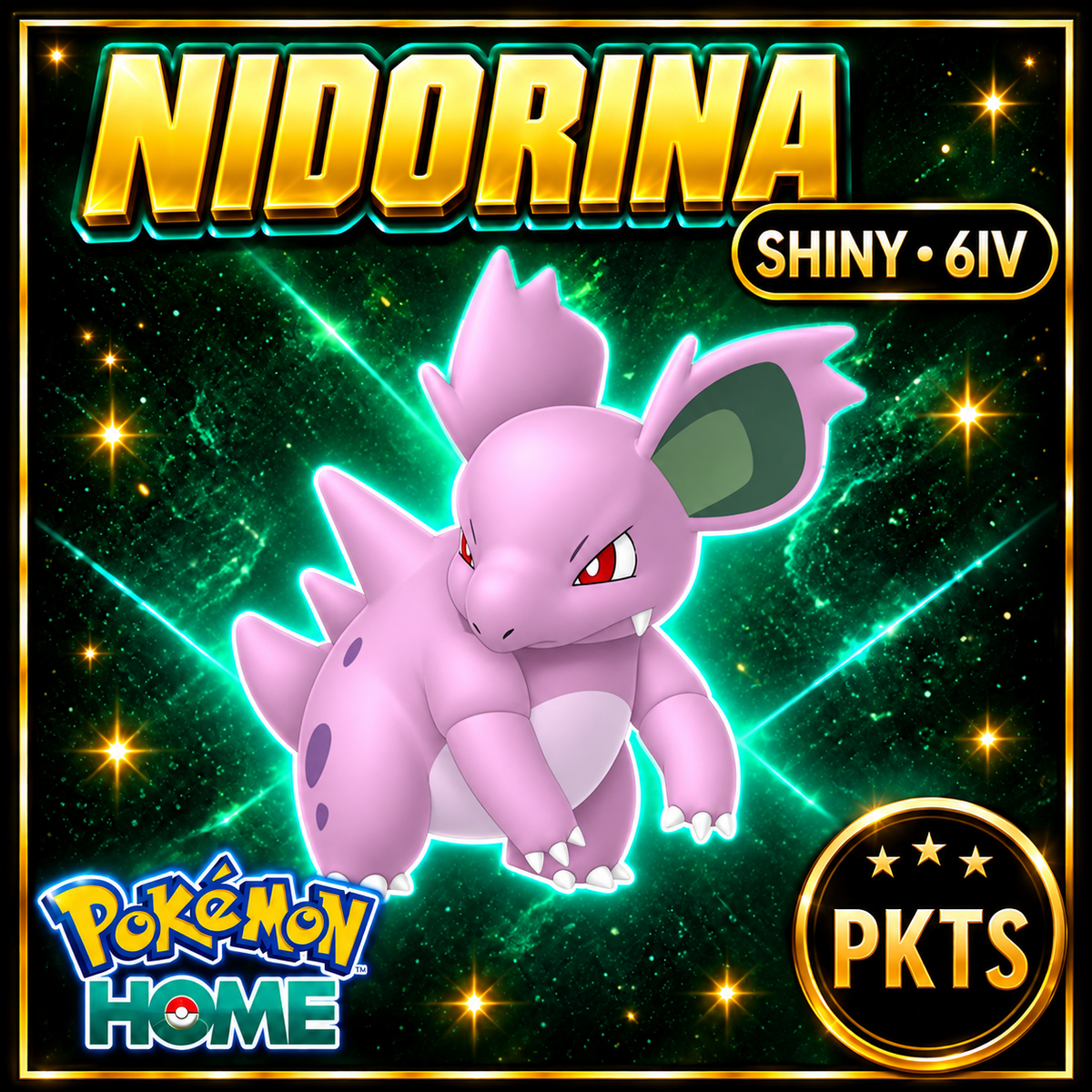 Shiny Nidorina Pokémon HOME 6IV Competitive Battle Ready - Image 1