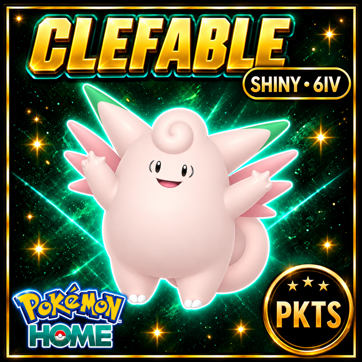 Shiny Clefable Pokémon HOME 6IV Competitive Battle Ready - Image 1