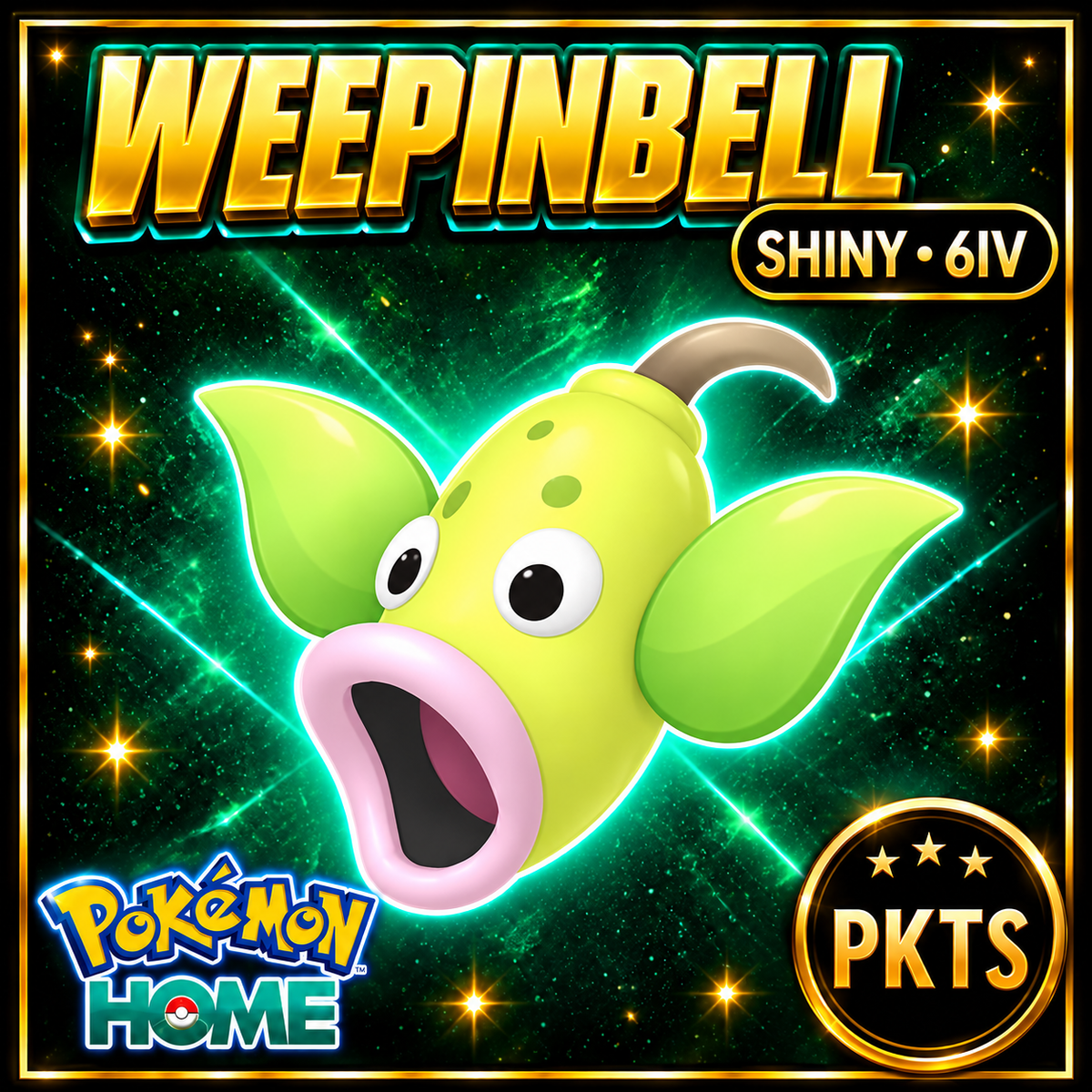 Shiny Weepinbell Pokémon HOME 6IV Competitive Battle Ready - Image 1