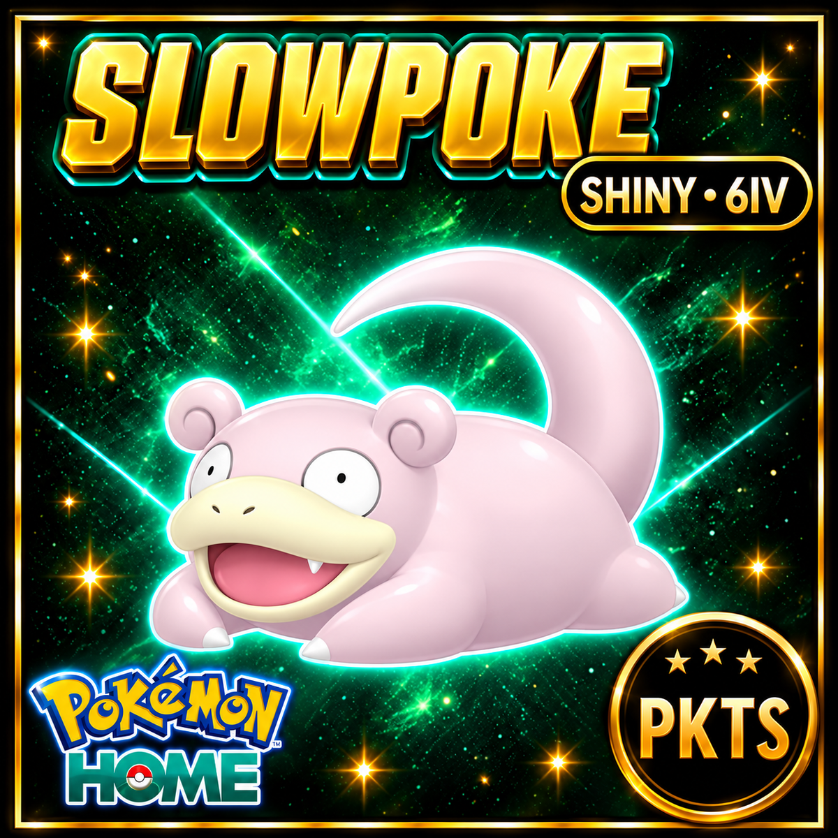 Shiny Slowpoke Pokémon HOME 6IV Competitive Battle Ready - Image 1