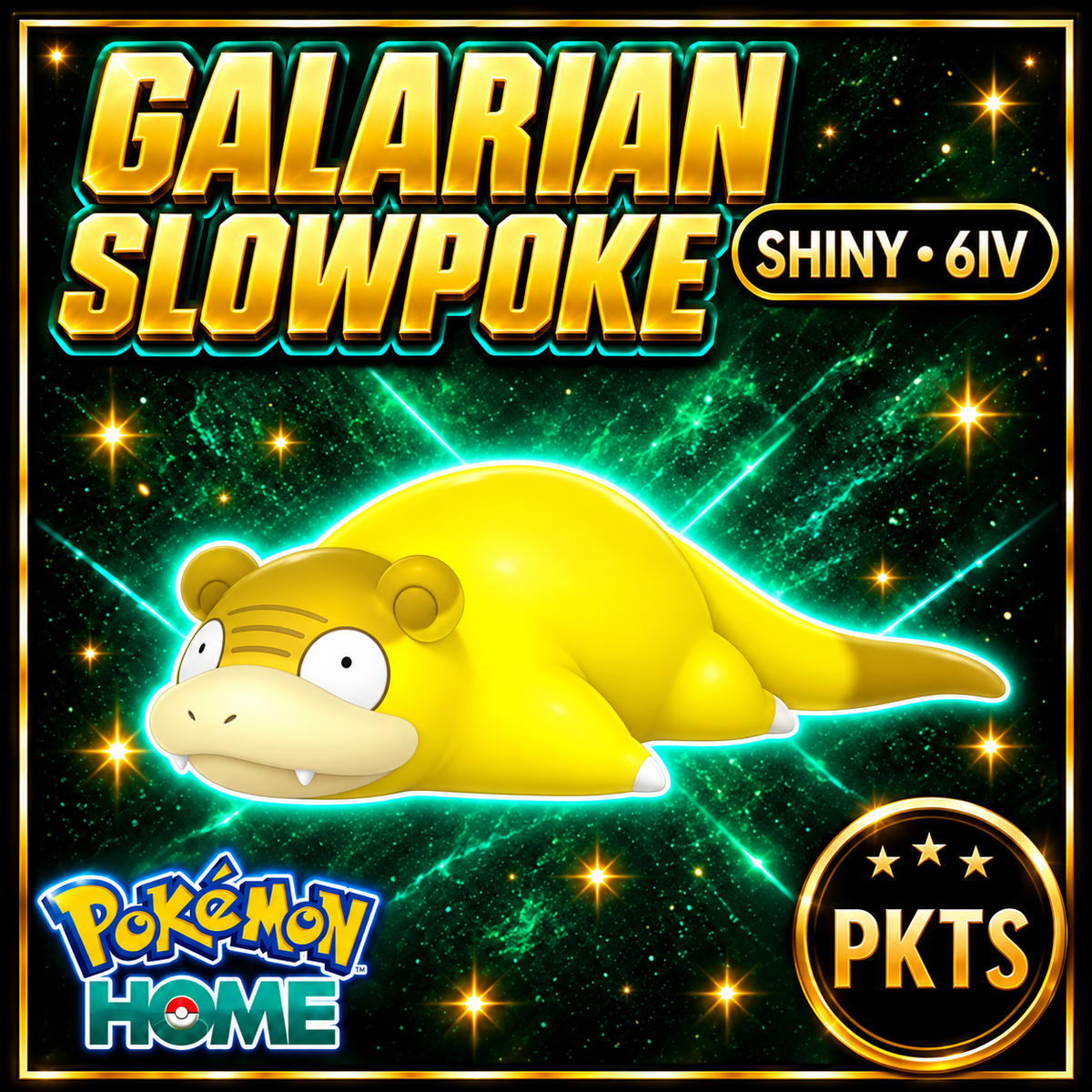 Shiny Galarian Slowpoke Pokémon HOME 6IV Competitive Battle Ready - Image 1