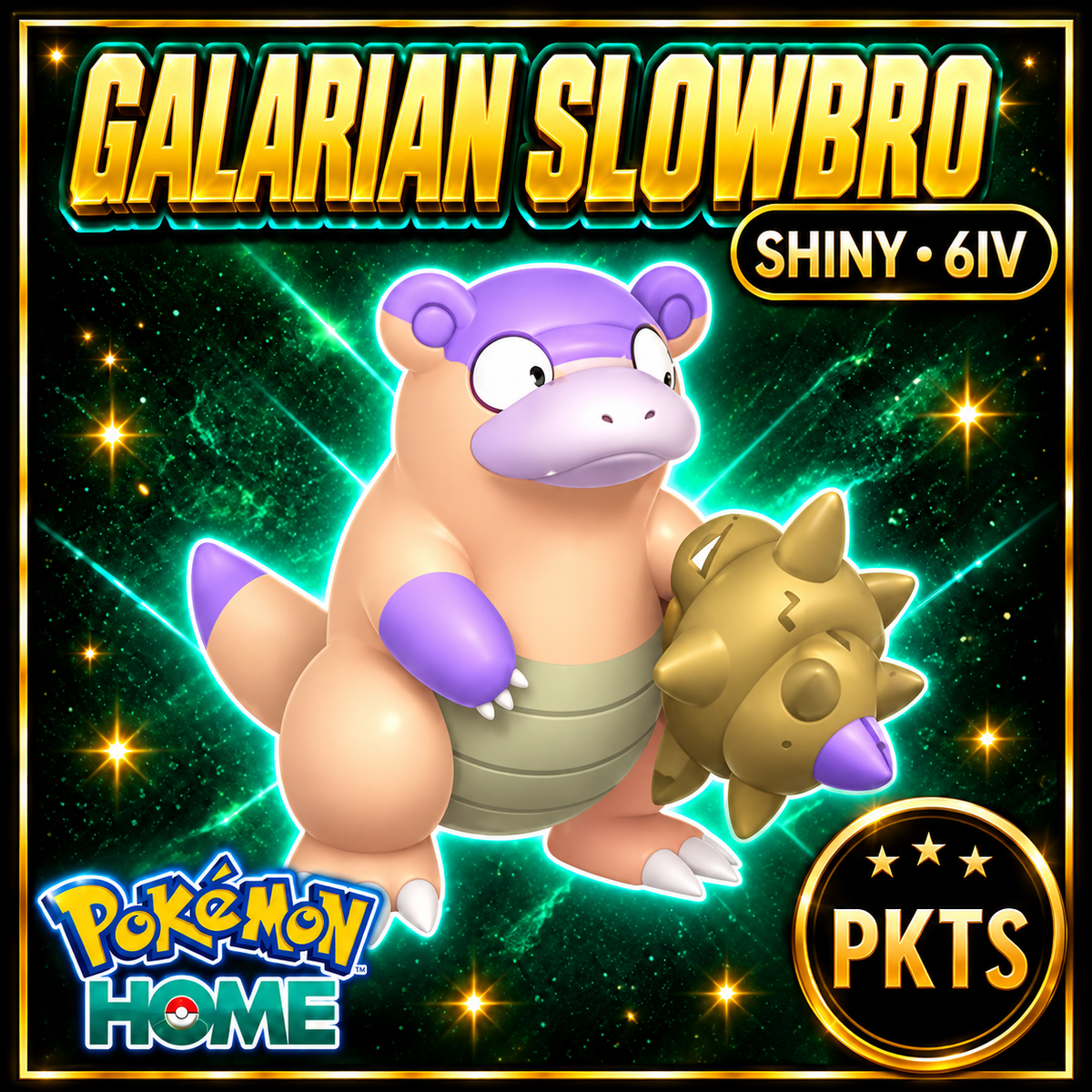 Shiny Galarian Slowbro Pokémon HOME 6IV Competitive Battle Ready - Image 1