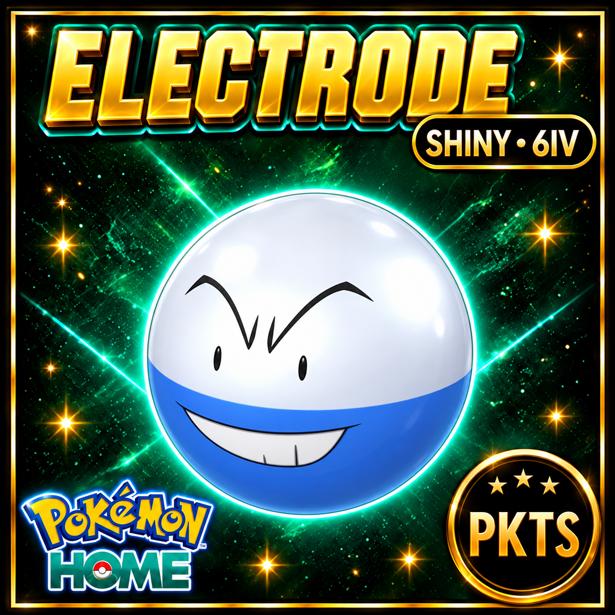 Shiny Electrode Pokémon HOME 6IV Competitive Battle Ready - Image 1