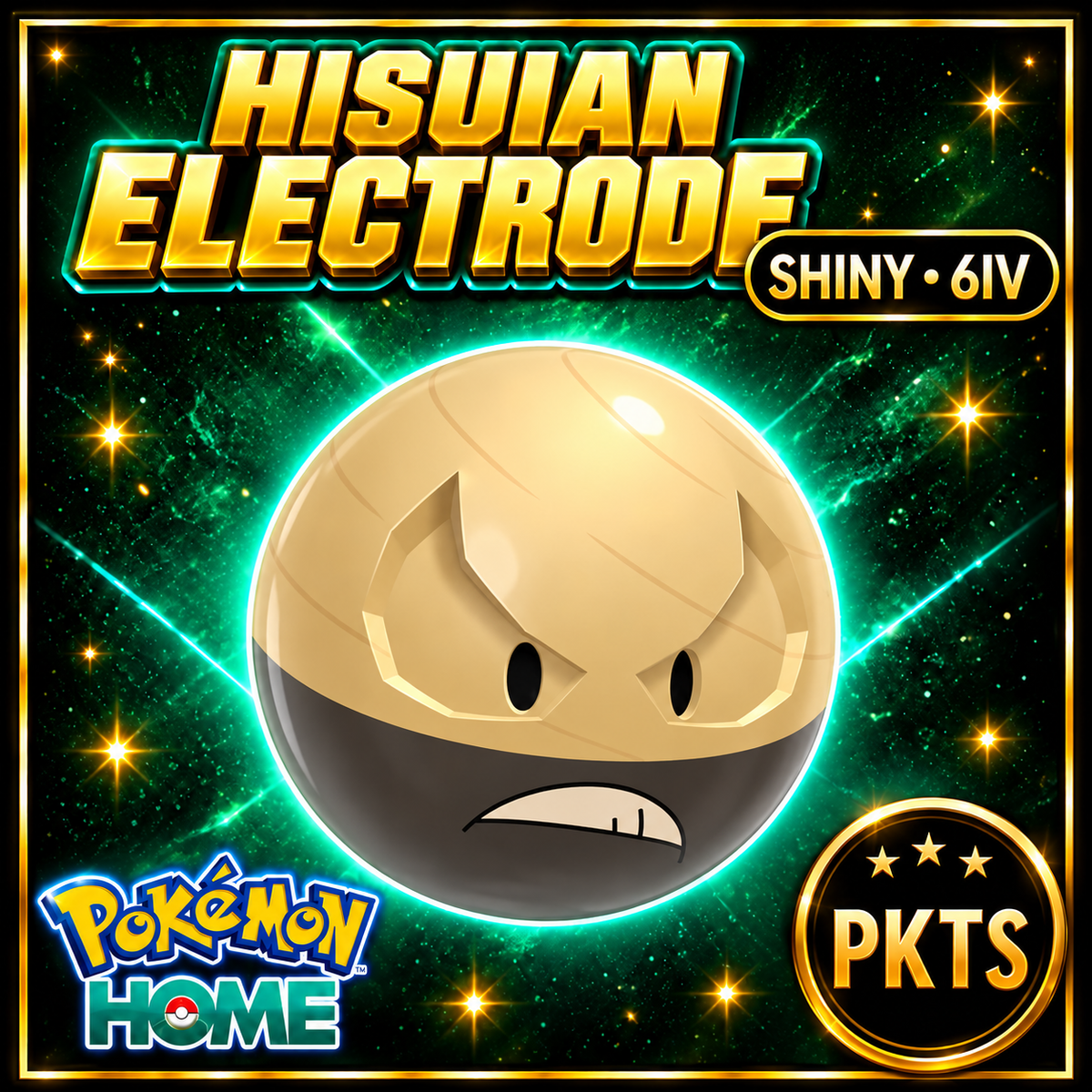 Shiny Hisuian Electrode Pokémon HOME 6IV Competitive Battle Ready - Image 1