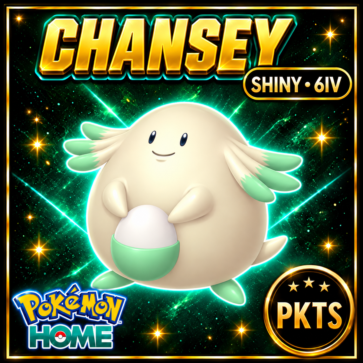 Shiny Chansey Pokémon HOME 6IV Competitive Battle Ready - Image 1