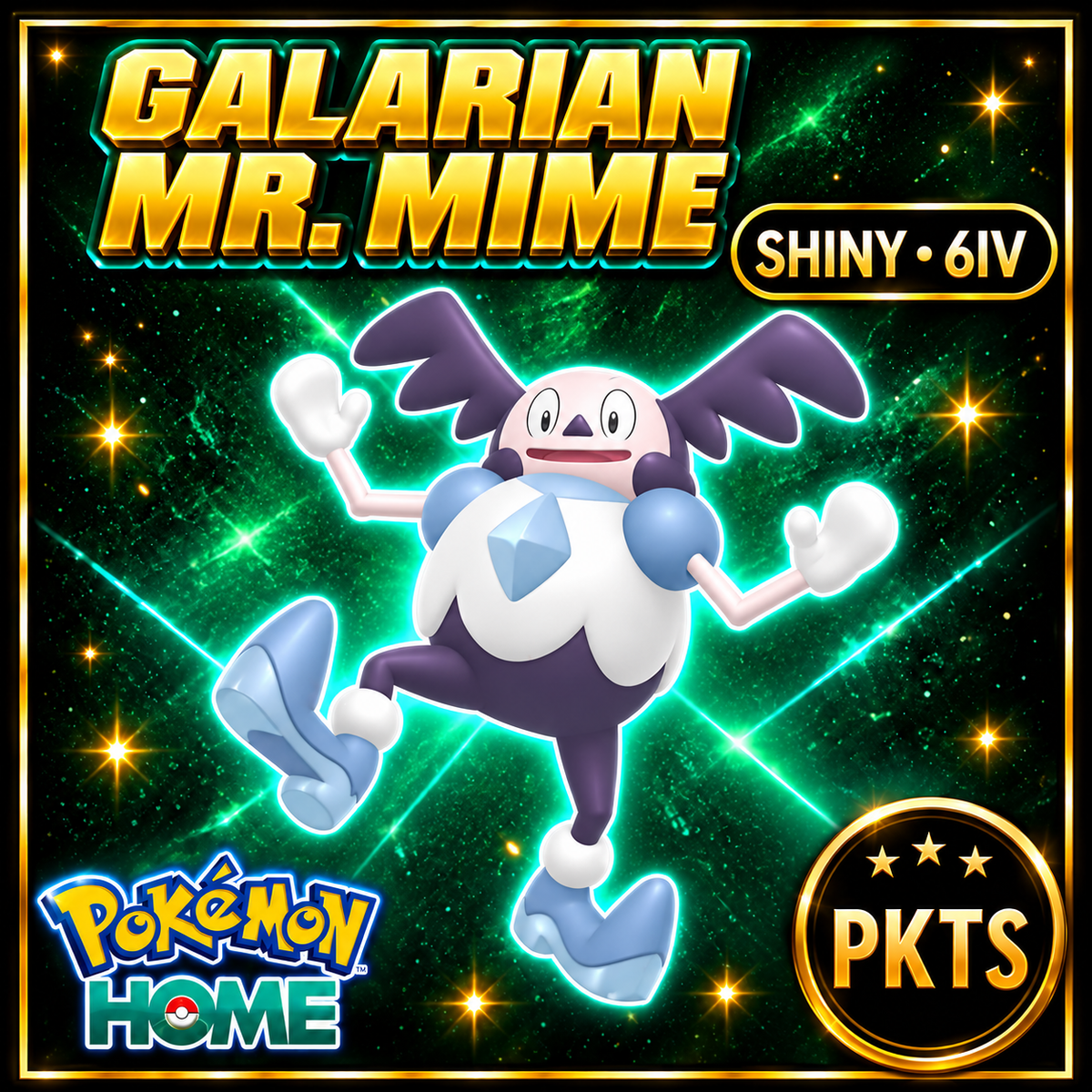 Shiny Galarian Mr. Mime Pokémon HOME 6IV Competitive Battle Ready - Image 1