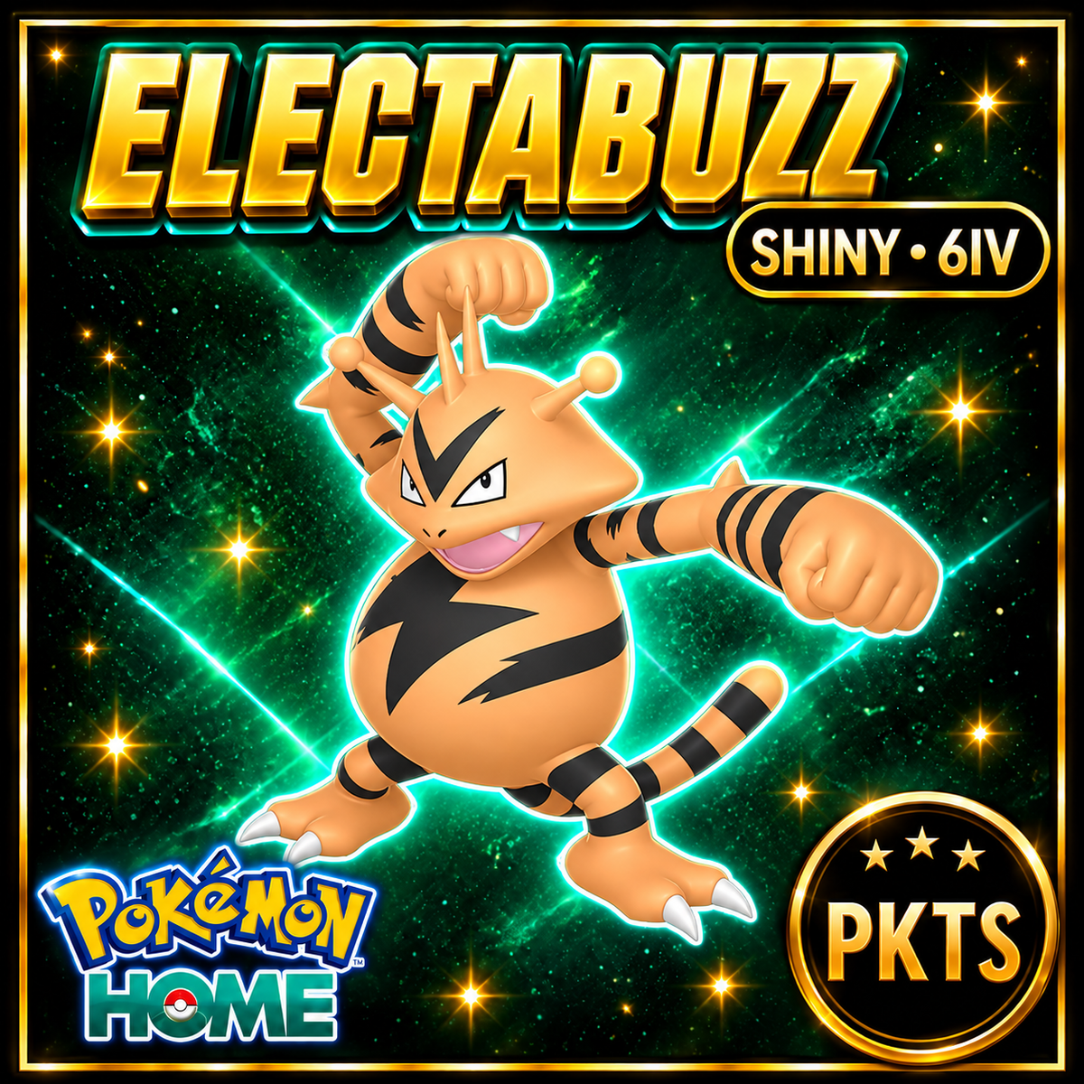 Shiny Electabuzz Pokémon HOME 6IV Competitive Battle Ready - Image 1