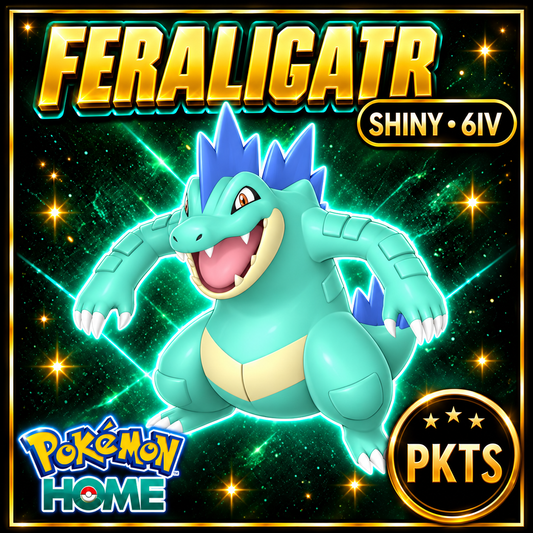 Shiny Alpha Feraligatr Pokémon Legends ZA 6IV Competitive Battle Ready - Image 1