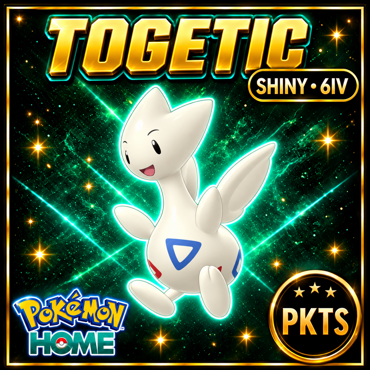 Shiny Togetic Pokémon HOME 6IV Competitive Battle Ready - Image 1