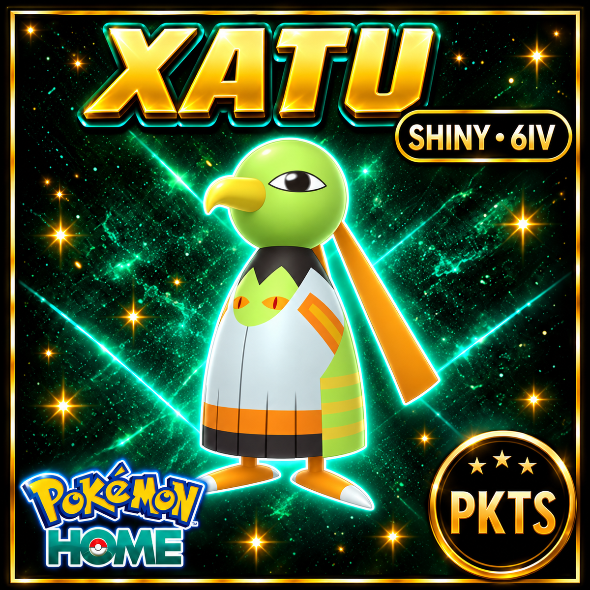 Shiny Xatu Pokémon HOME 6IV Competitive Battle Ready - Image 1