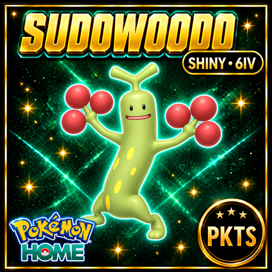 Shiny Sudowoodo. Pokémon HOME delivery only; no transfer back to FRLG.