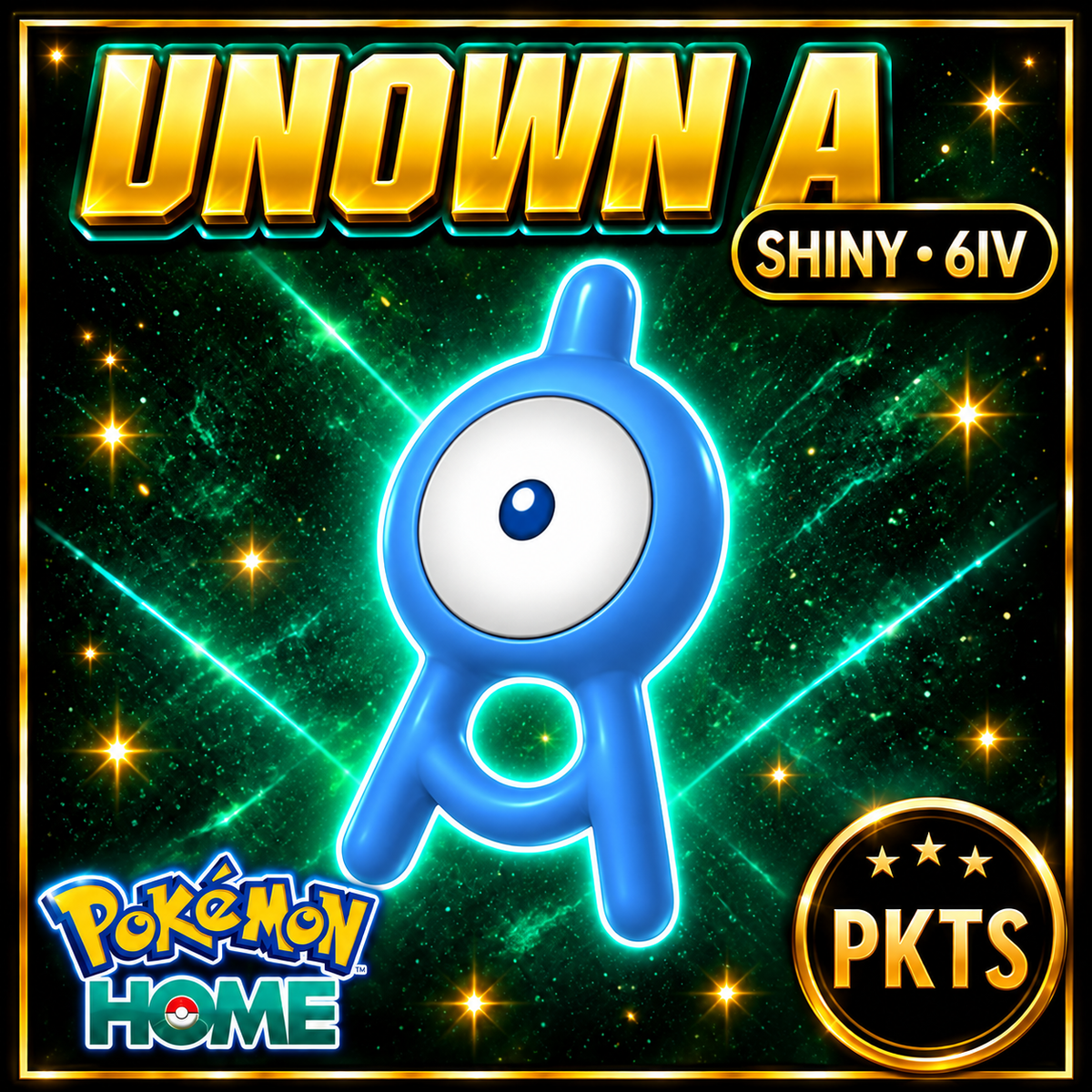 Shiny Unown A Pokémon HOME 6IV Competitive Battle Ready - Image 1