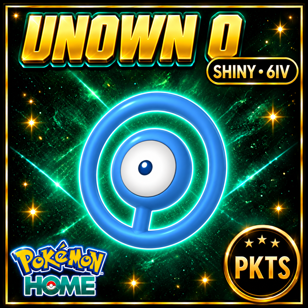 Shiny Unown O Pokémon HOME 6IV Competitive Battle Ready - Image 1