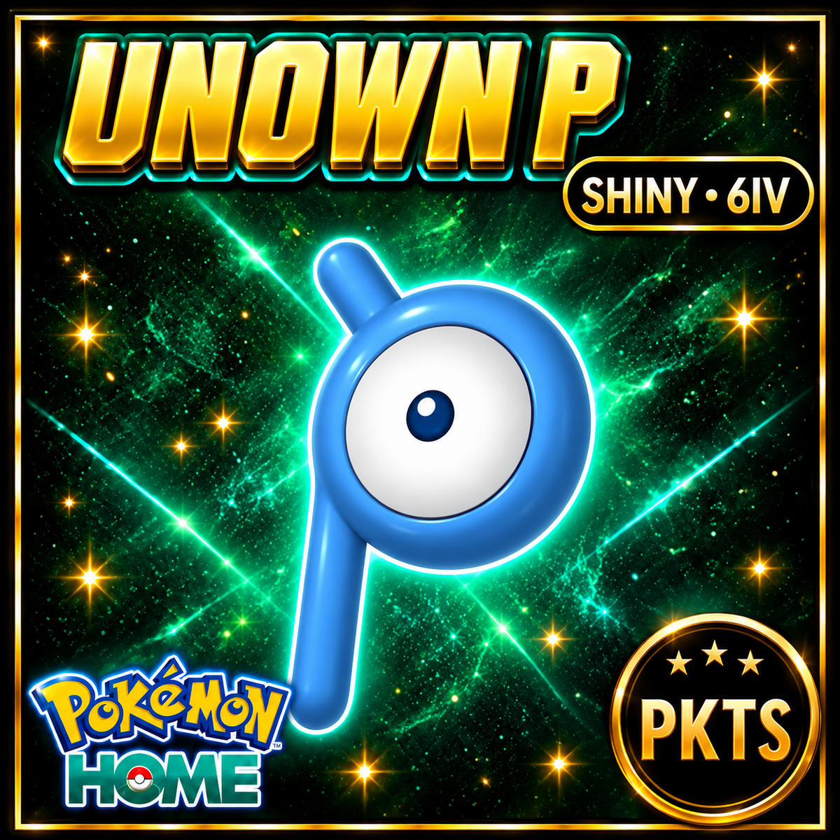 Shiny Unown P Pokémon HOME 6IV Competitive Battle Ready - Image 1