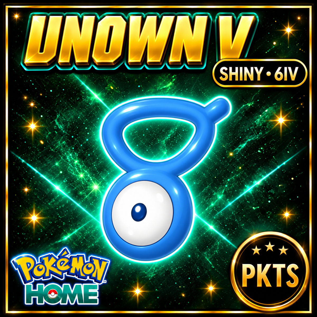 Shiny Unown V Pokémon HOME 6IV Competitive Battle Ready - Image 1