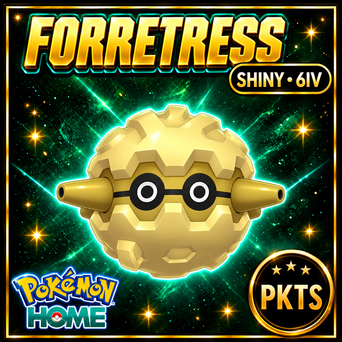 Shiny Forretress Pokémon HOME 6IV Competitive Battle Ready - Image 1