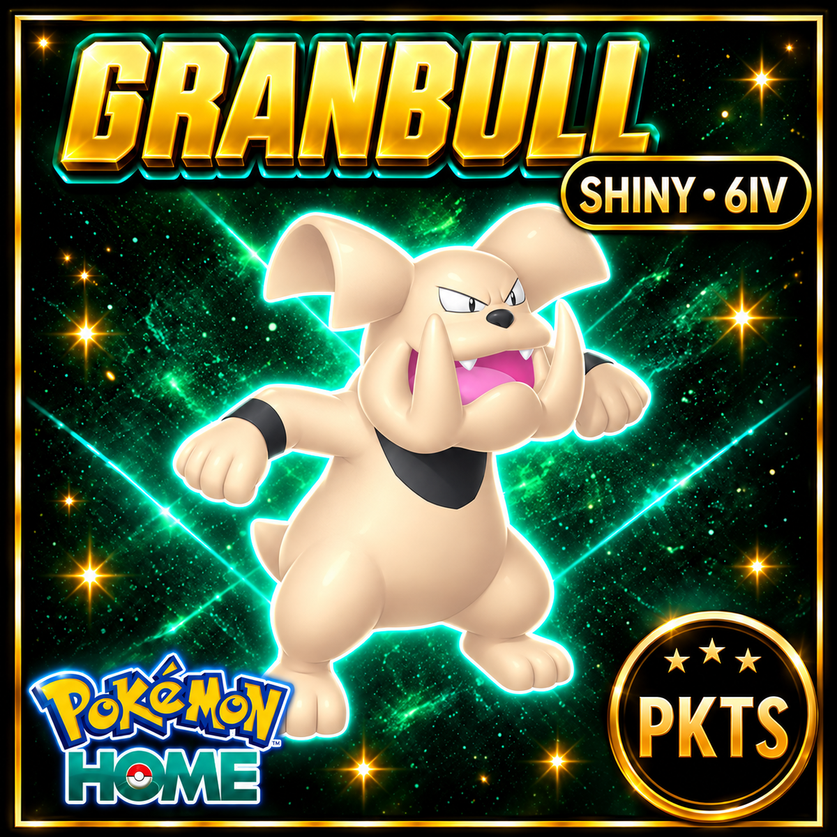 Shiny Granbull Pokémon HOME 6IV Competitive Battle Ready - Image 1