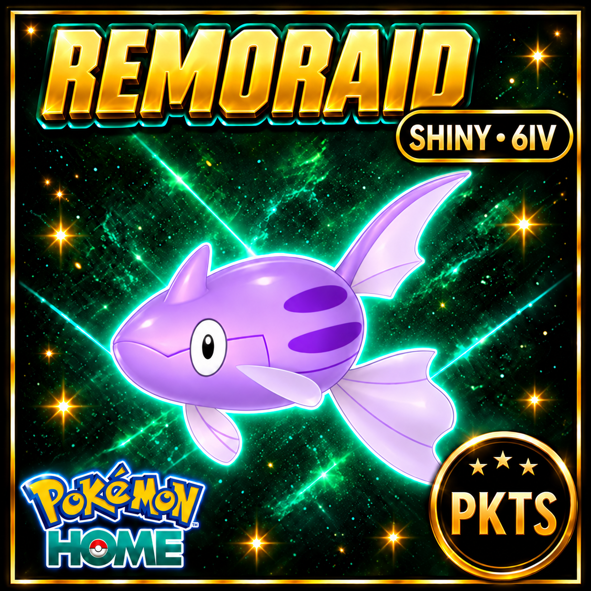 Shiny Remoraid Pokémon HOME 6IV Competitive Battle Ready - Image 1