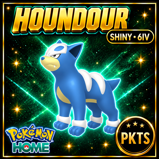 Shiny Houndour. Pokémon HOME delivery only; no transfer back to FRLG.