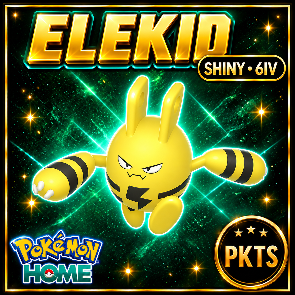 Shiny Elekid Pokémon HOME 6IV Competitive Battle Ready - Image 1