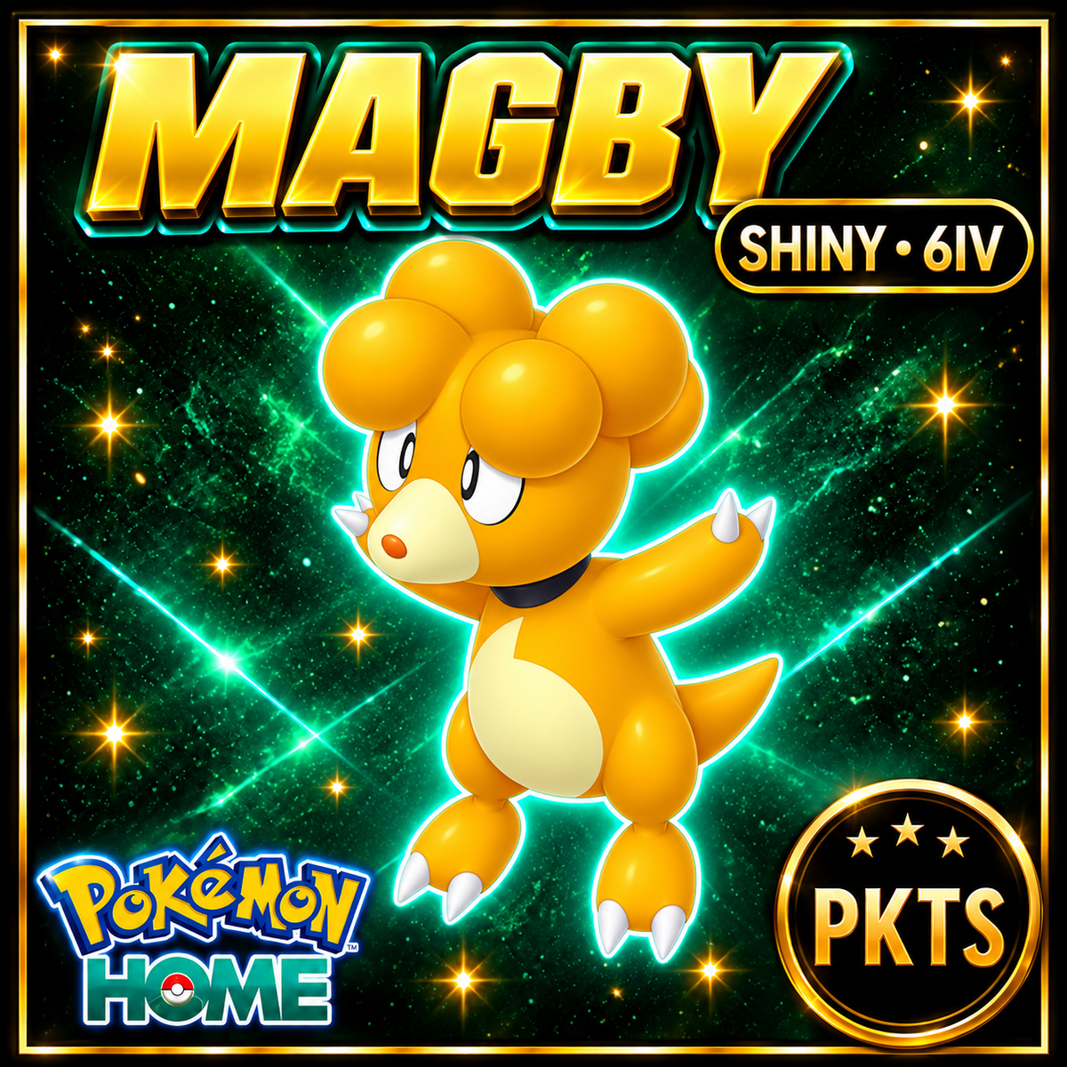 Shiny Magby Pokémon HOME 6IV Competitive Battle Ready - Image 1