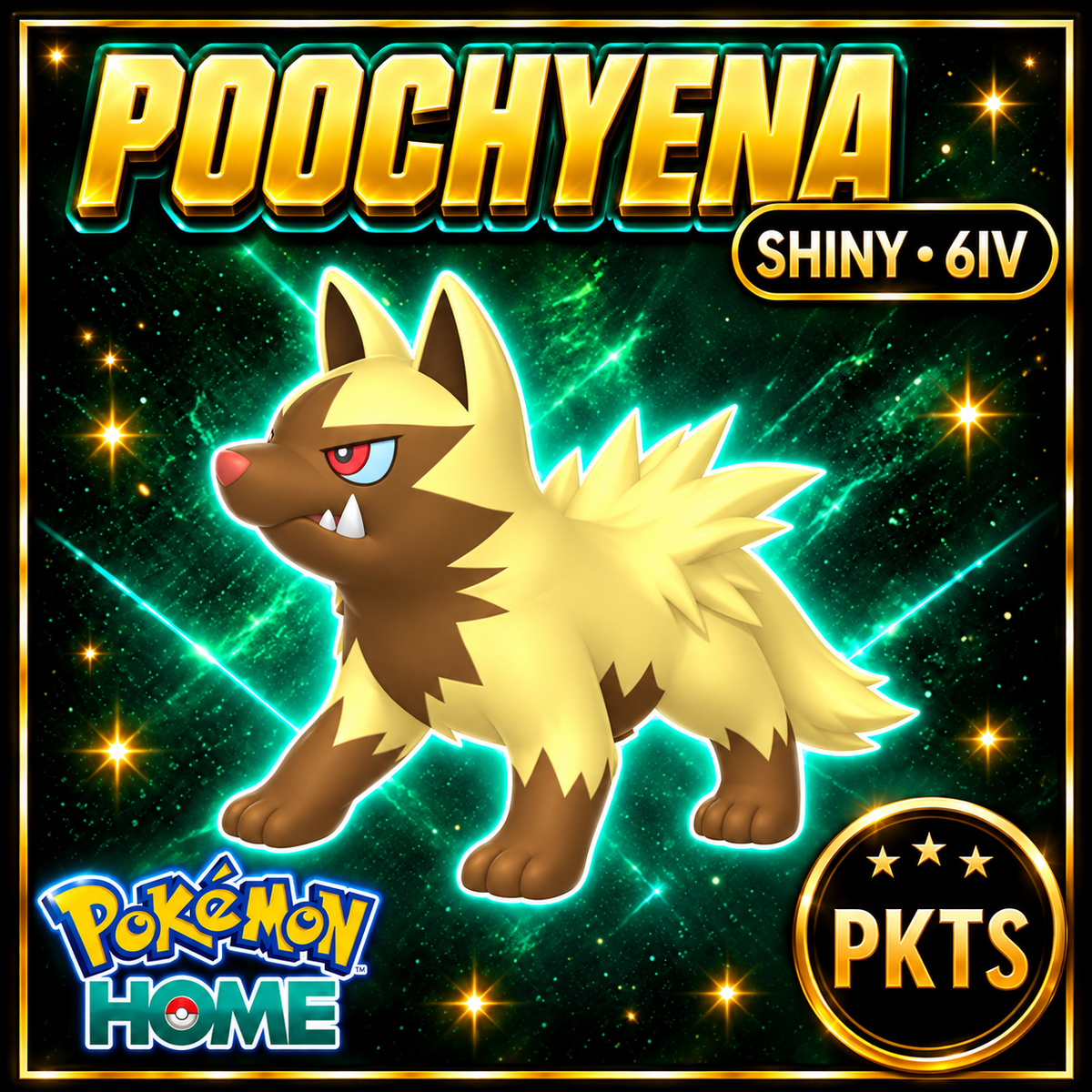 Shiny Poochyena Pokémon HOME 6IV Competitive Battle Ready - Image 1