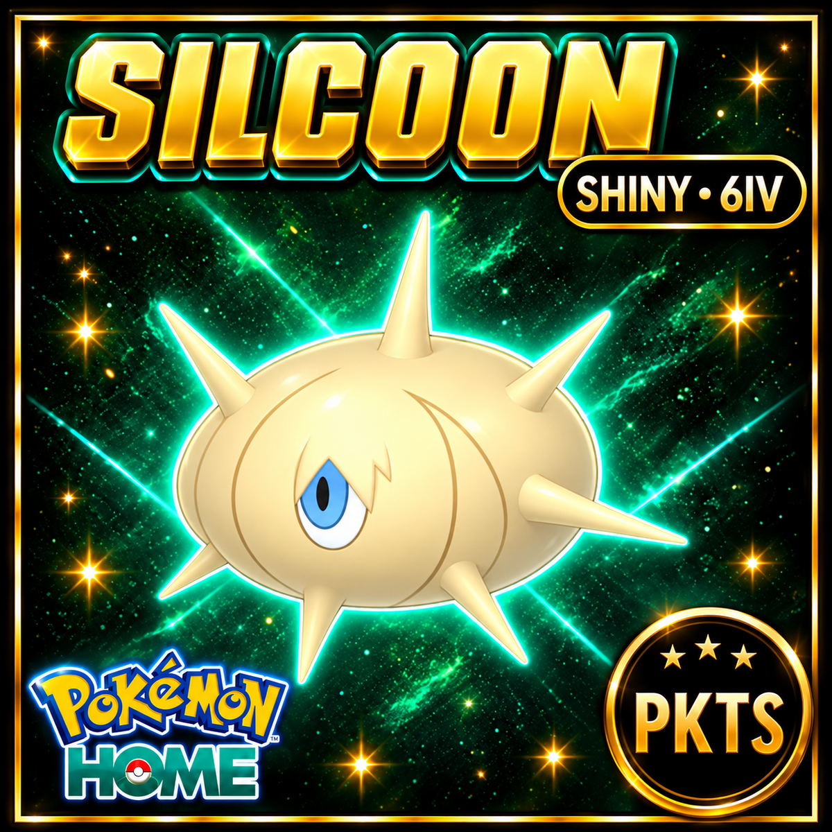 Shiny Silcoon Pokémon HOME 6IV Competitive Battle Ready - Image 1