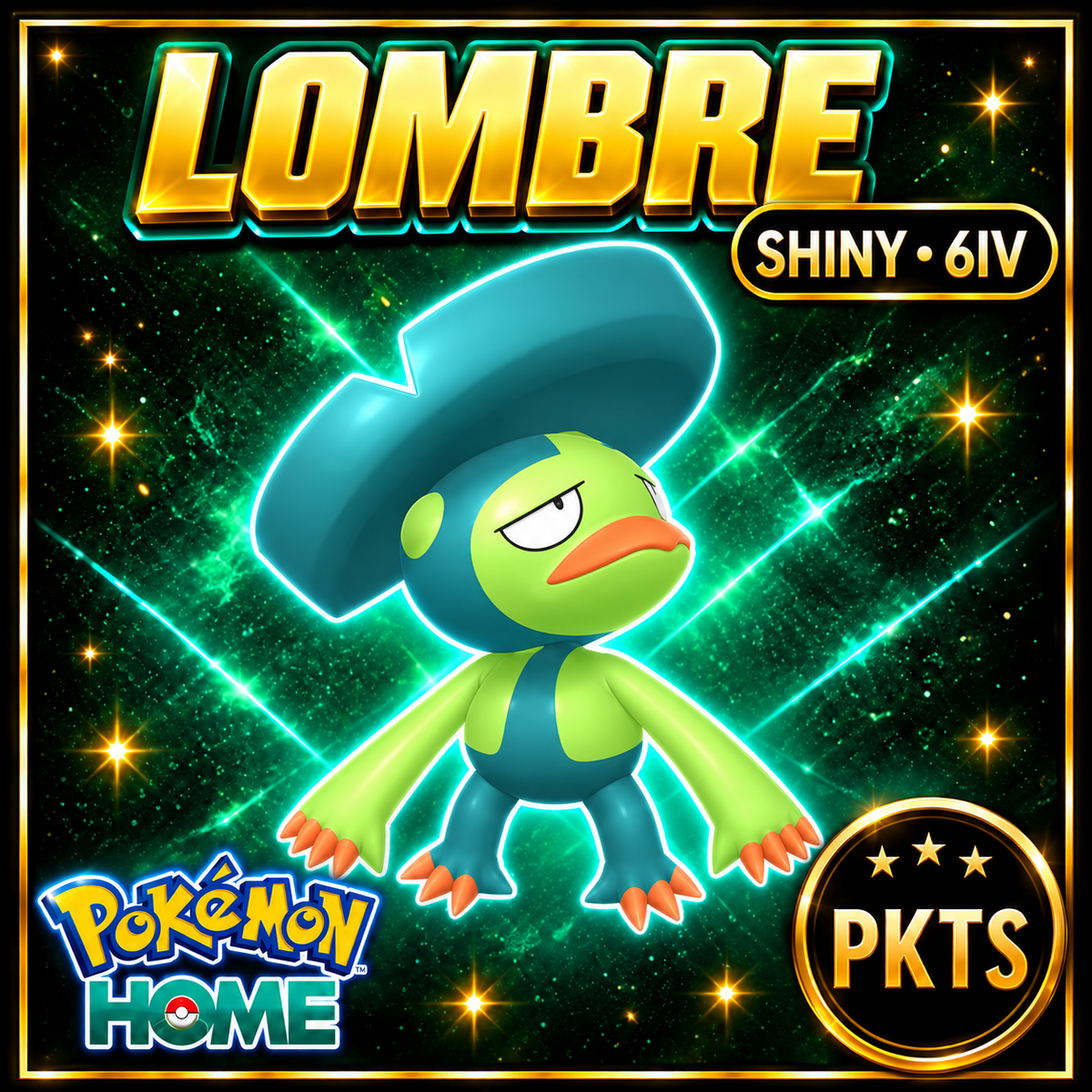 Shiny Lombre Pokémon HOME 6IV Competitive Battle Ready - Image 1