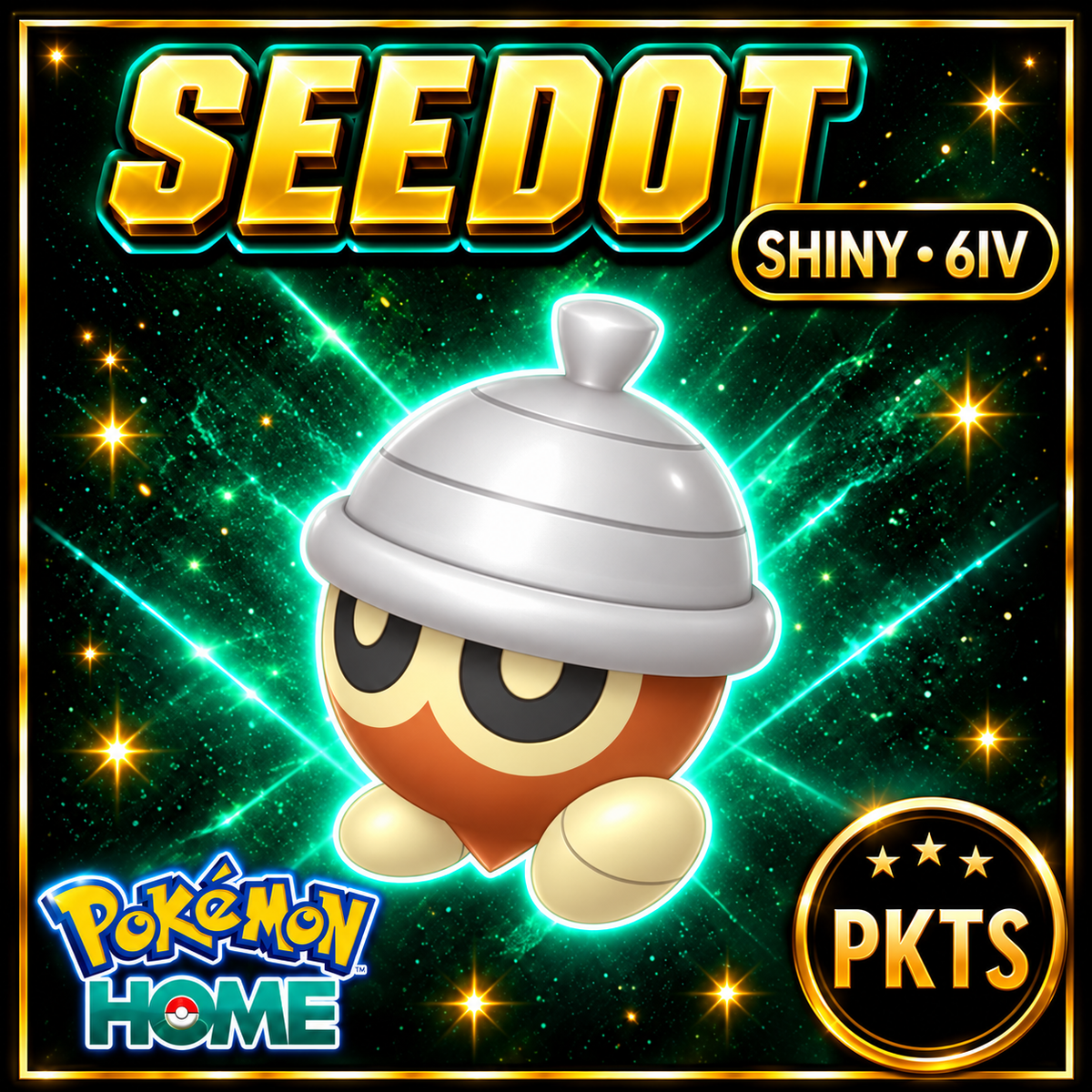 Shiny Seedot Pokémon HOME 6IV Competitive Battle Ready - Image 1