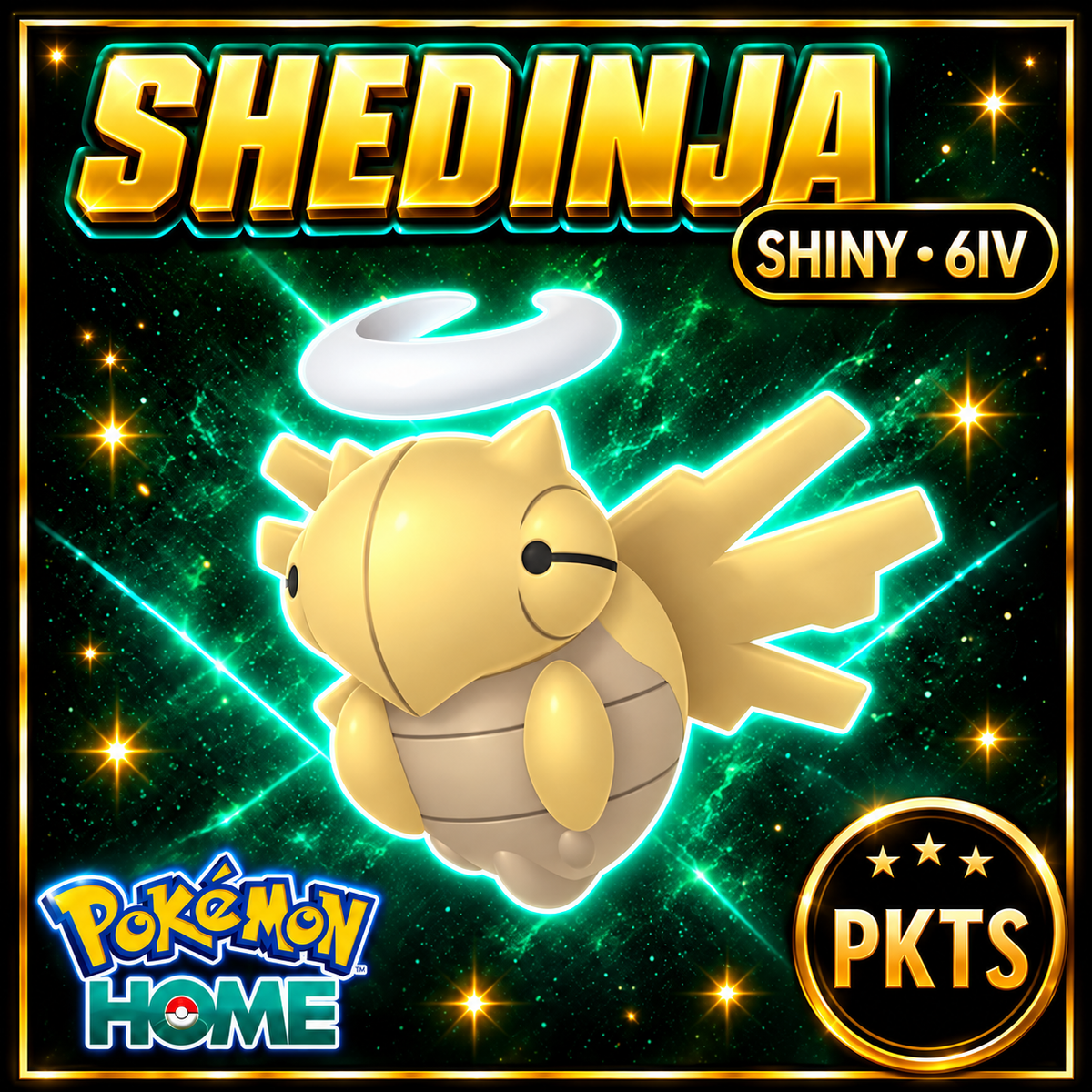 Shiny Shedinja Pokémon HOME 6IV Competitive Battle Ready - Image 1