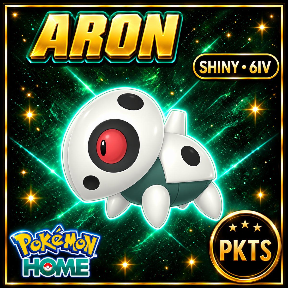 Shiny Aron Pokémon HOME 6IV Competitive Battle Ready - Image 1