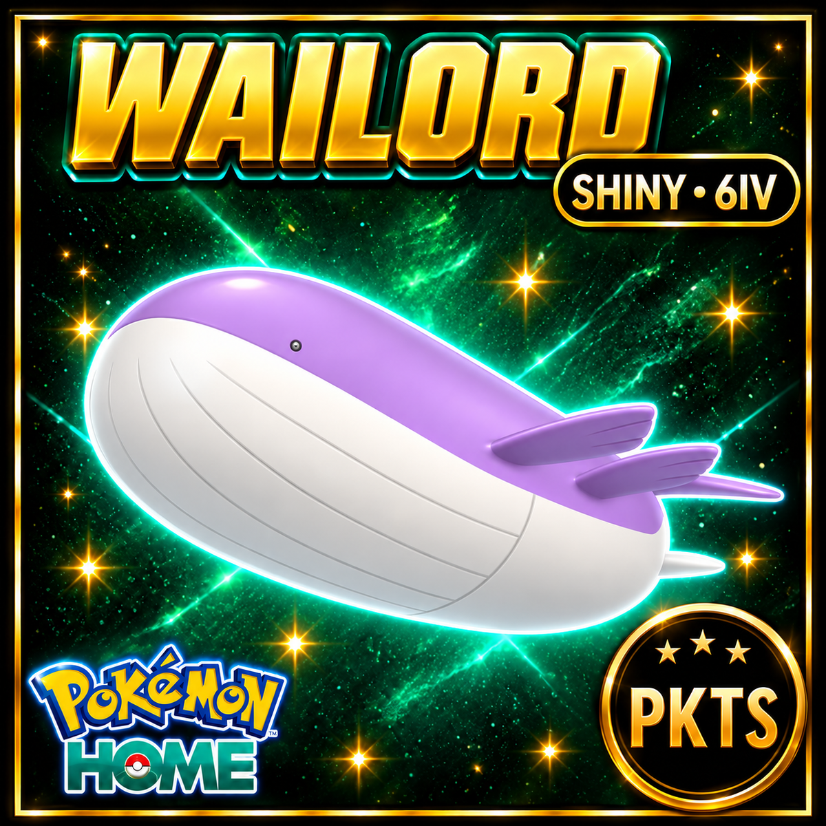 Shiny Wailord Pokémon HOME 6IV Competitive Battle Ready - Image 1