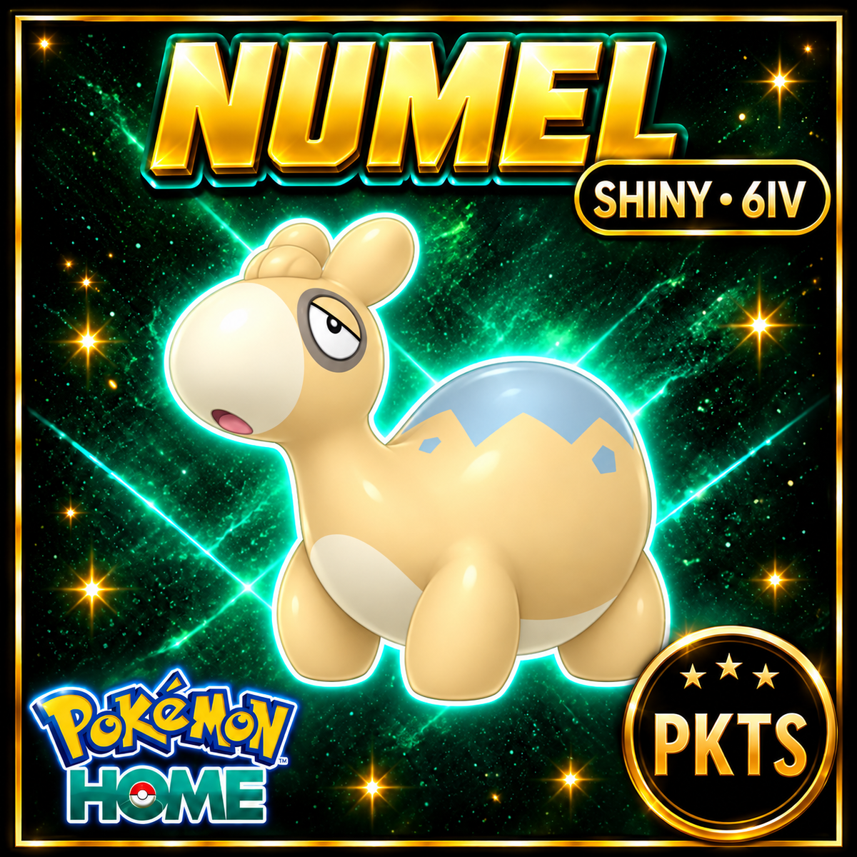 Shiny Numel Pokémon HOME 6IV Competitive Battle Ready - Image 1