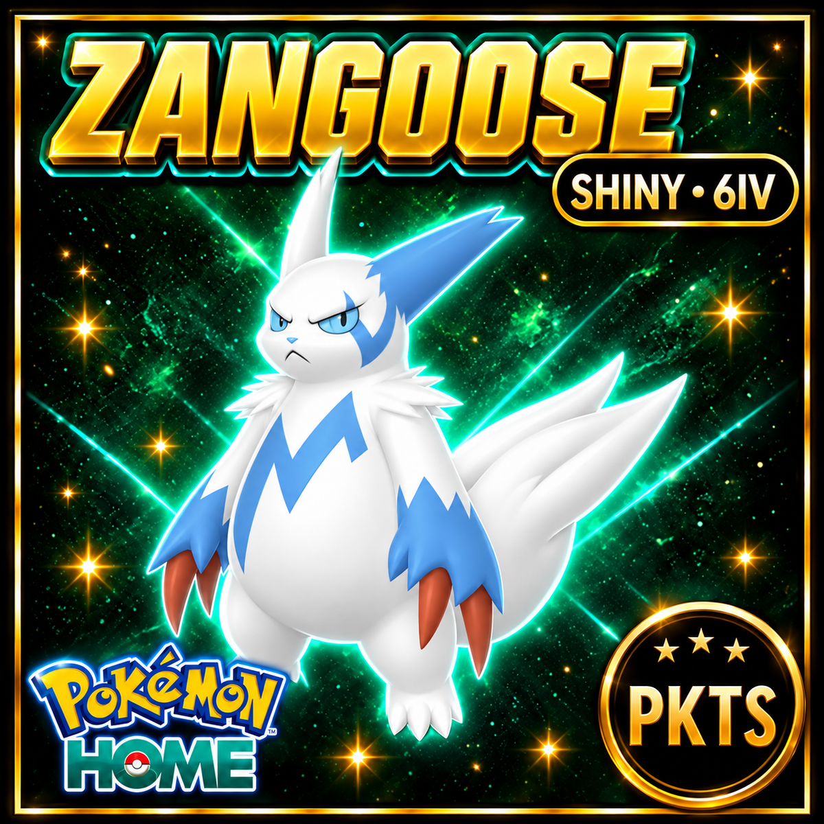Shiny Zangoose Pokémon HOME 6IV Competitive Battle Ready - Image 1