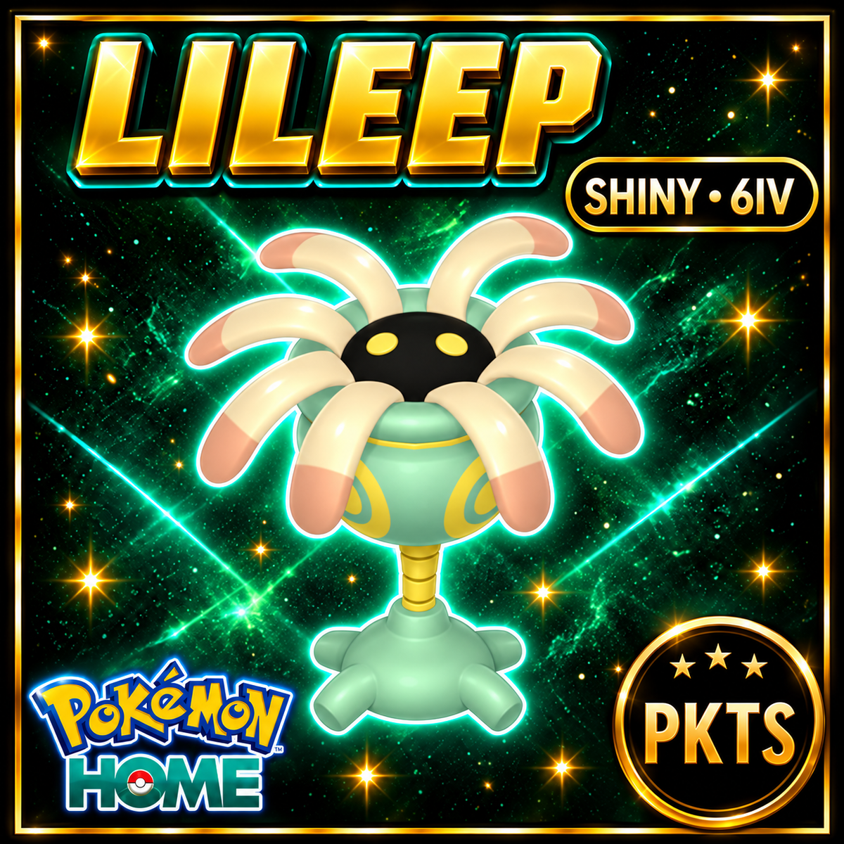 Shiny Lileep Pokémon HOME 6IV Competitive Battle Ready - Image 1