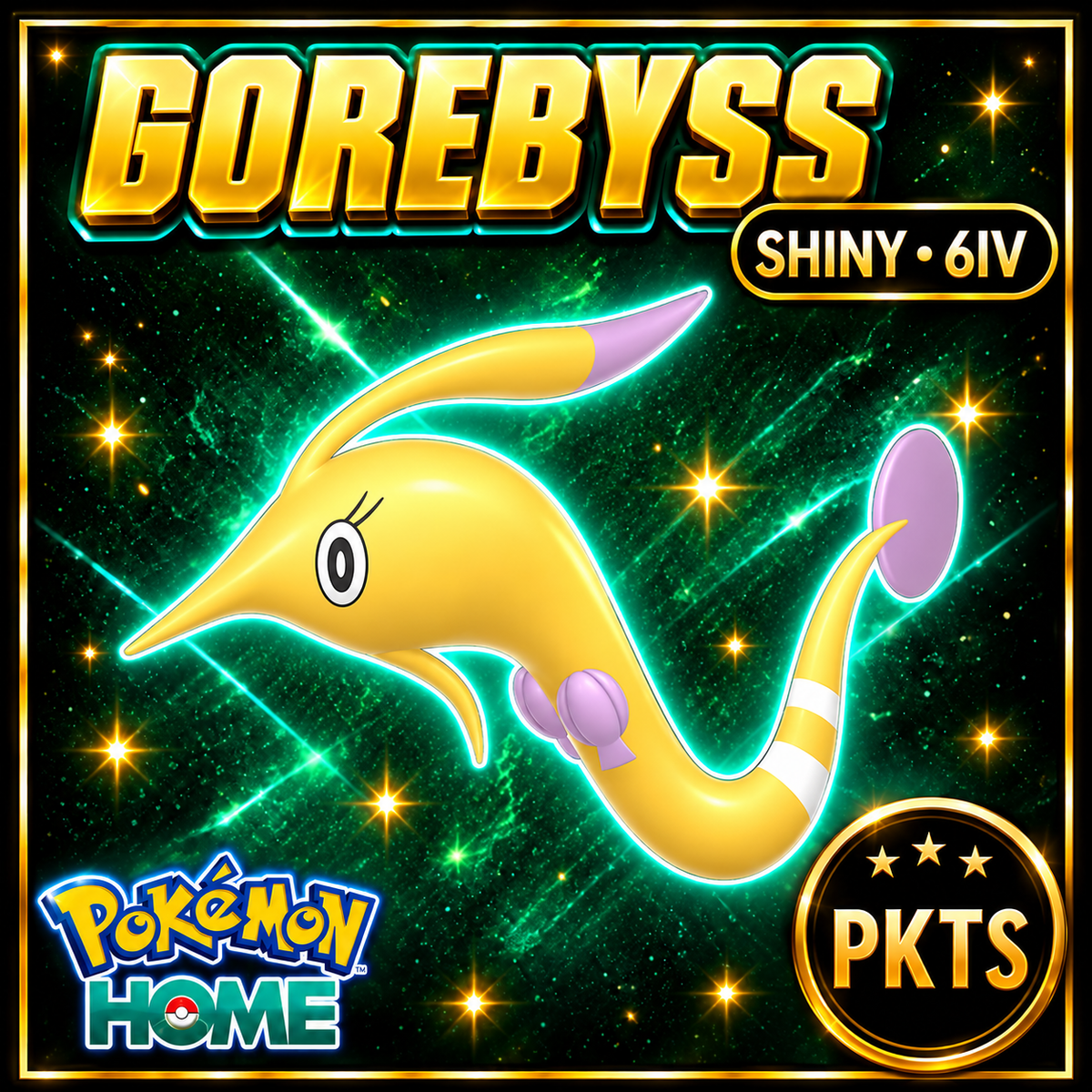 Shiny Gorebyss Pokémon HOME 6IV Competitive Battle Ready - Image 1