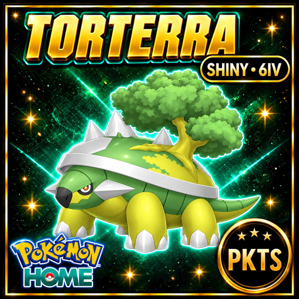 Shiny Torterra Pokémon HOME 6IV Competitive Battle Ready - Image 1