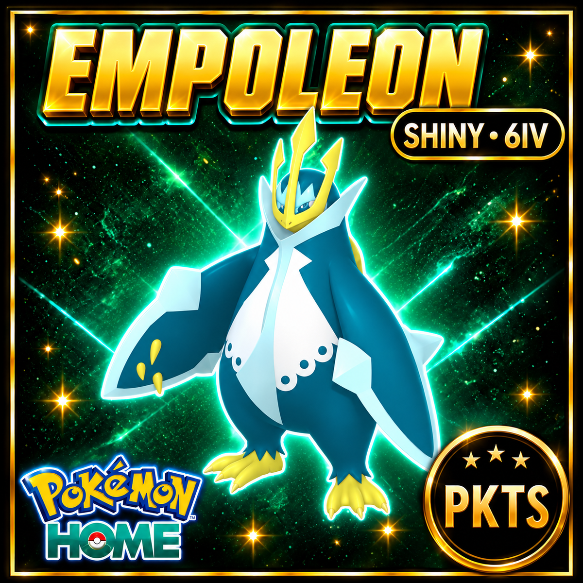Shiny Empoleon Pokémon HOME 6IV Competitive Battle Ready - Image 1