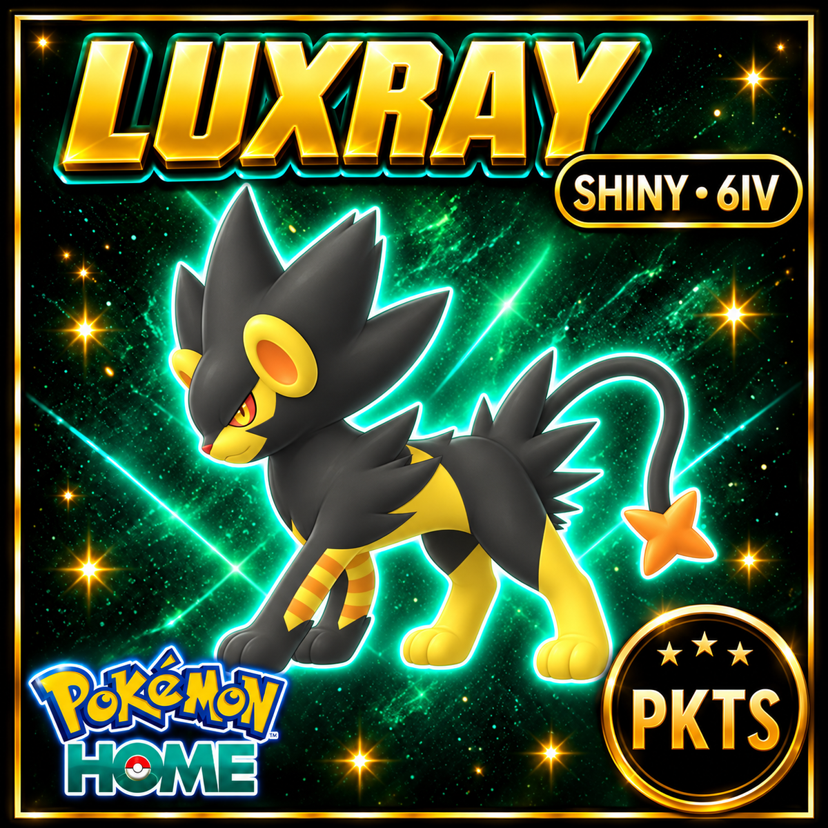 Shiny Luxray Pokémon HOME 6IV Competitive Battle Ready - Image 1