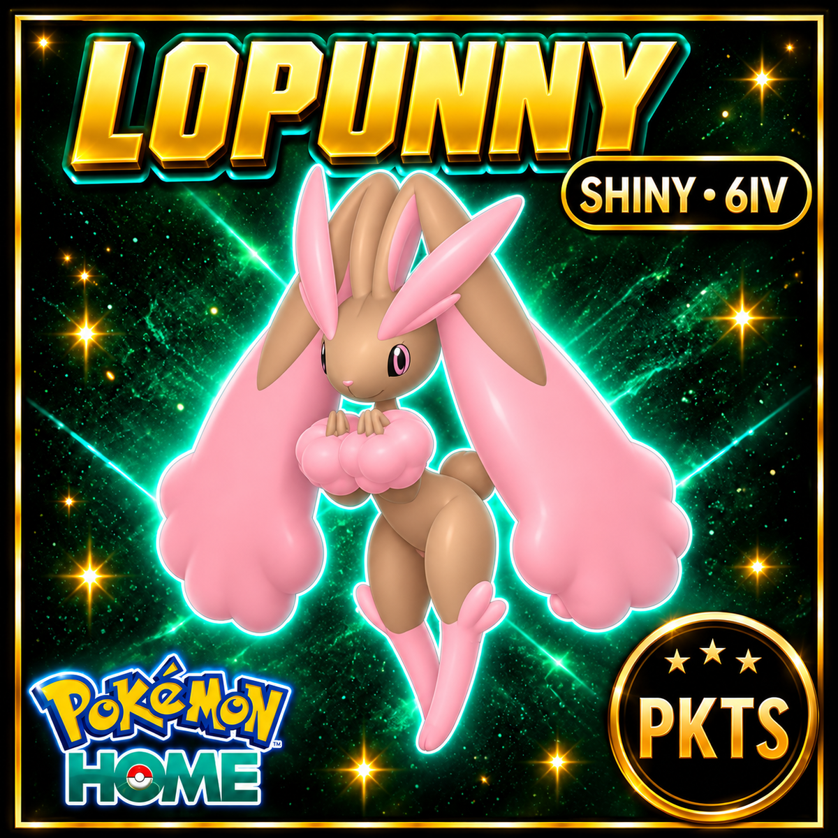 Shiny Lopunny Pokémon HOME 6IV Competitive Battle Ready - Image 1