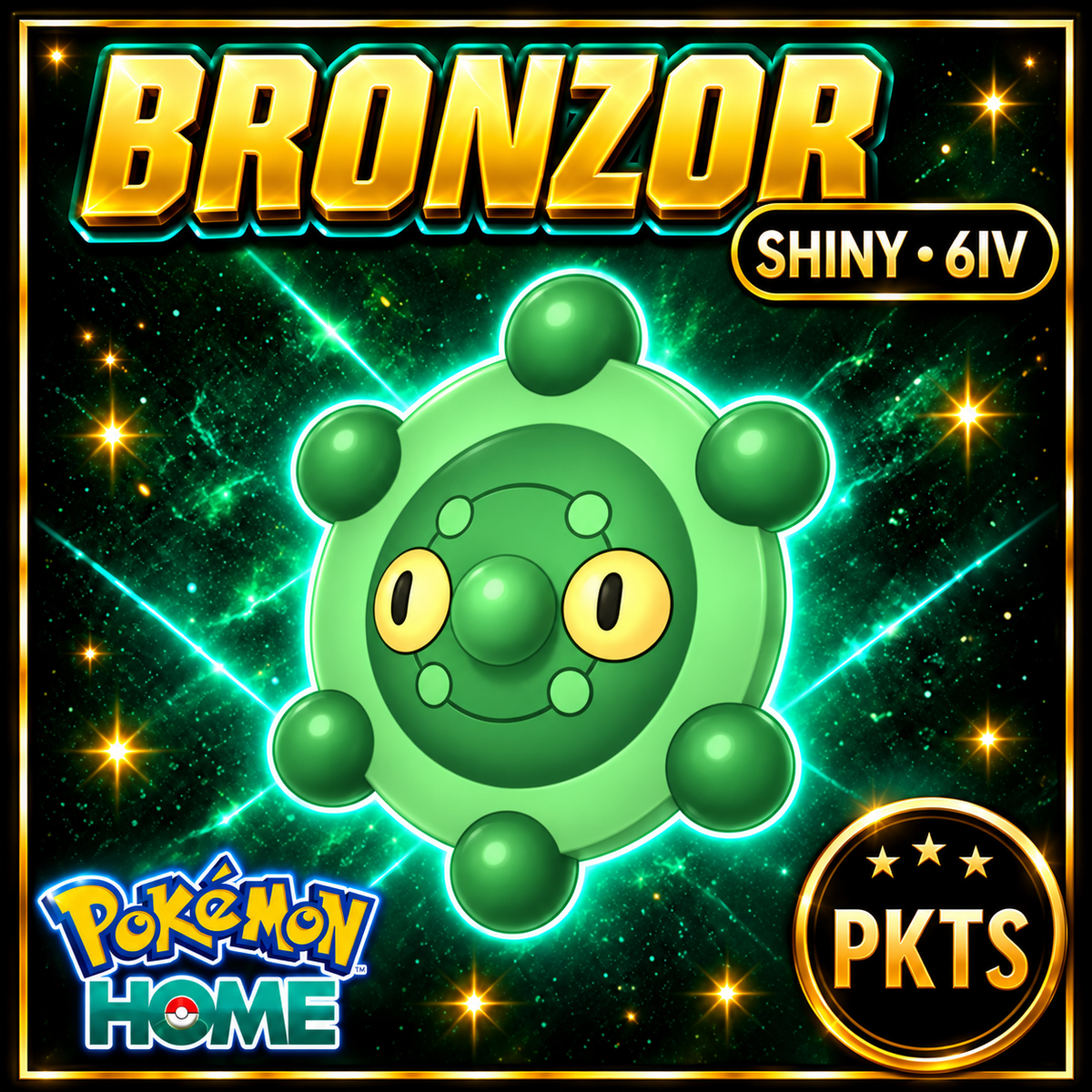 Shiny Bronzor Pokémon HOME 6IV Competitive Battle Ready - Image 1