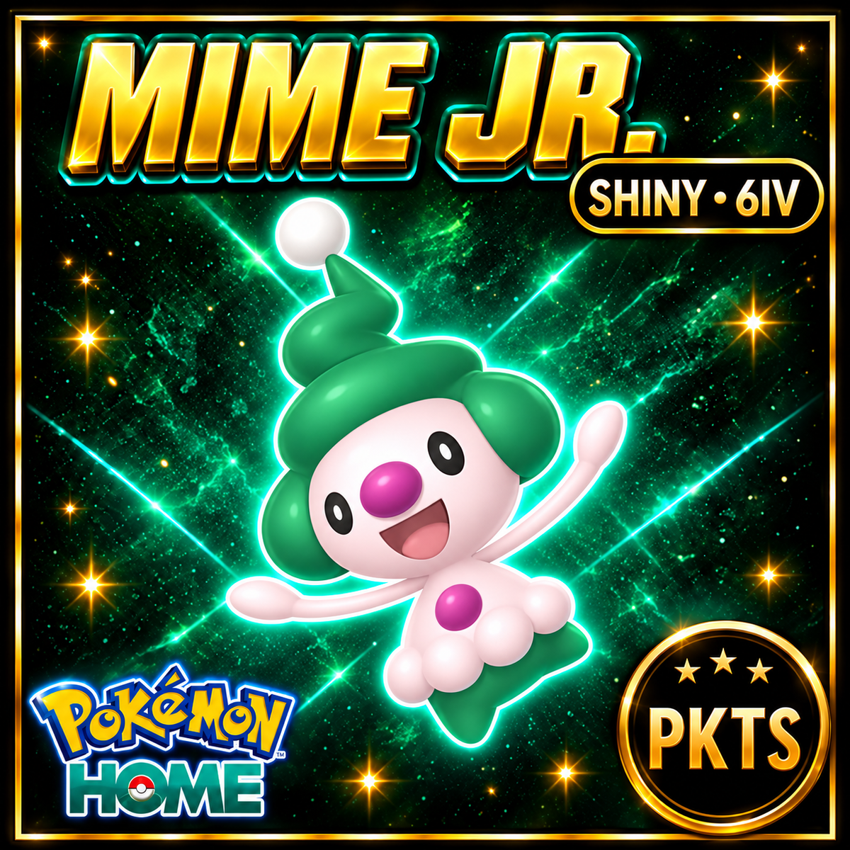 Shiny Mime Jr. Pokémon HOME 6IV Competitive Battle Ready - Image 1