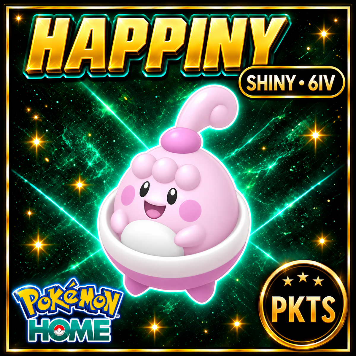 Shiny Happiny Pokémon HOME 6IV Competitive Battle Ready - Image 1