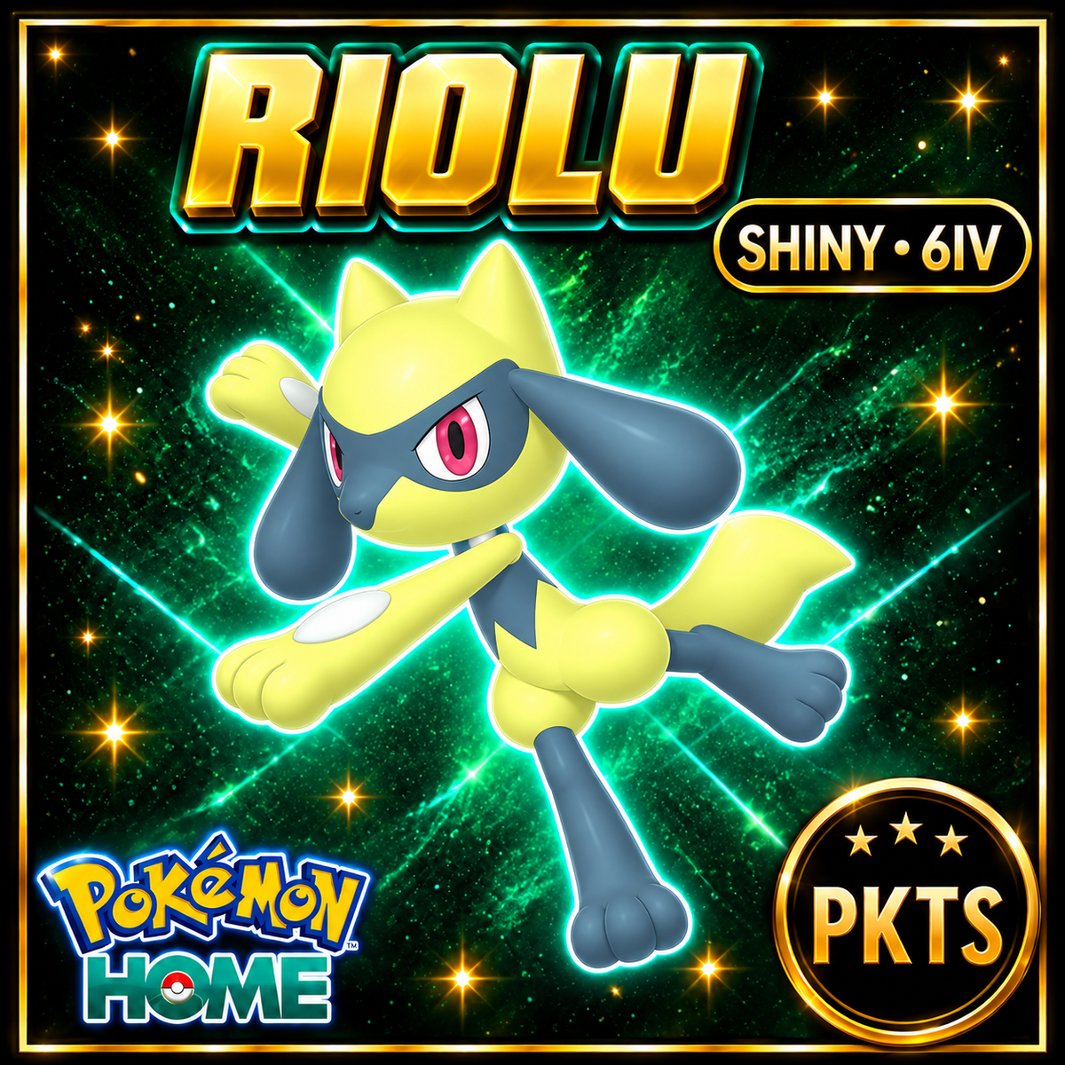 Shiny Riolu Pokémon HOME 6IV Competitive Battle Ready - Image 1