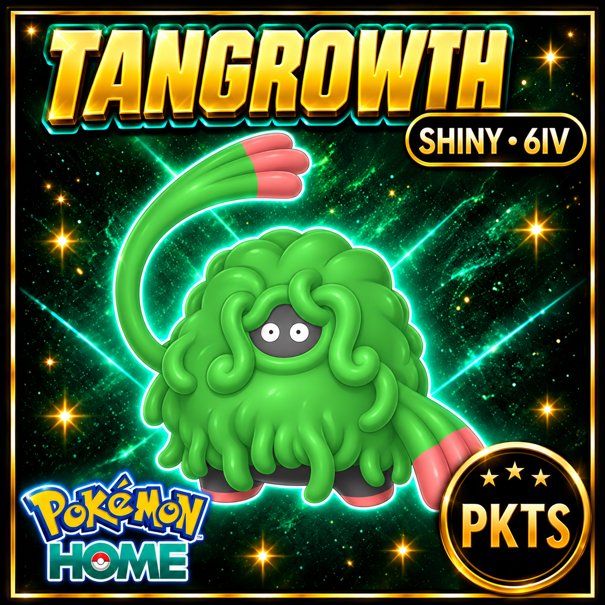 Shiny Tangrowth Pokémon HOME 6IV Competitive Battle Ready - Image 1
