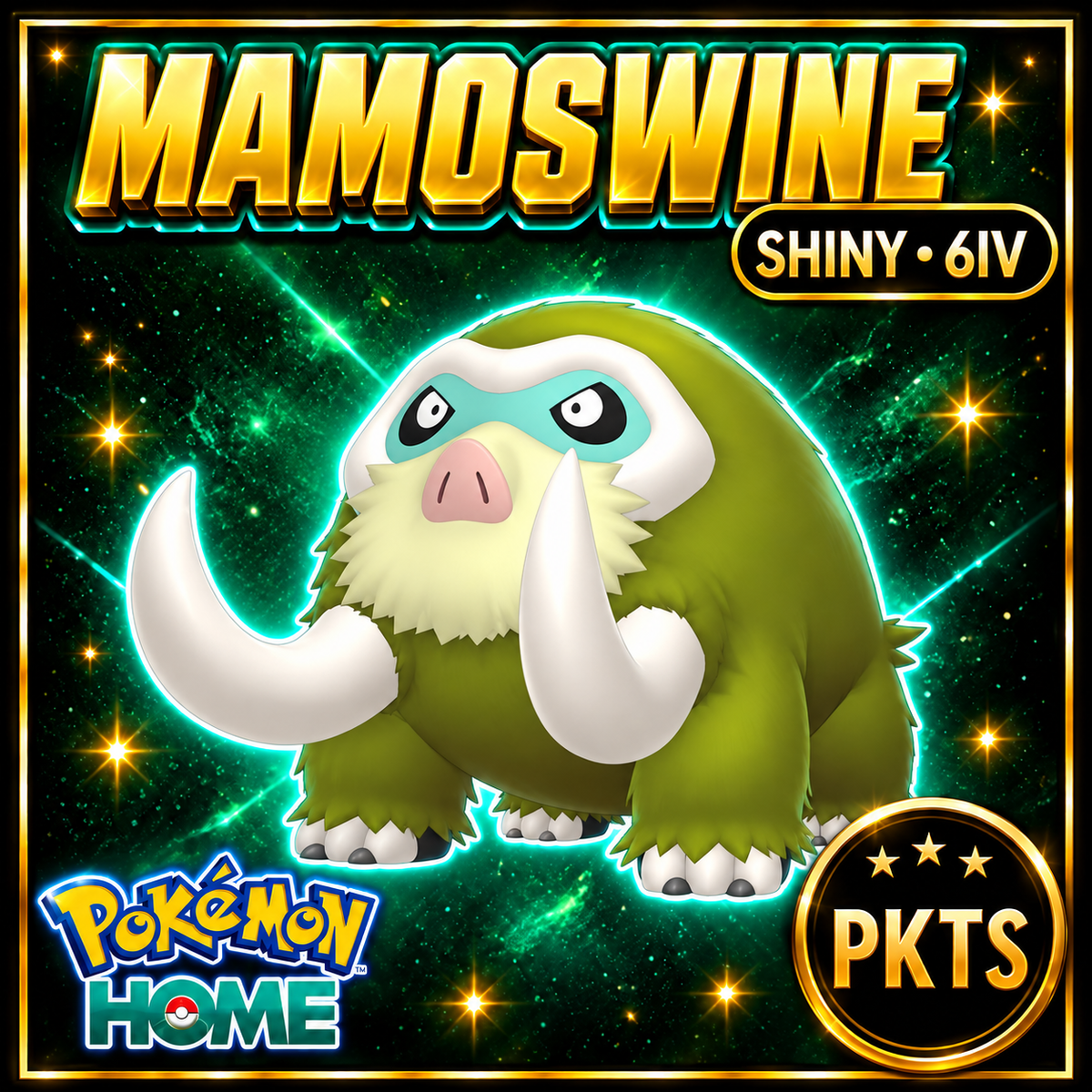 Shiny Mamoswine Pokémon HOME 6IV Competitive Battle Ready - Image 1