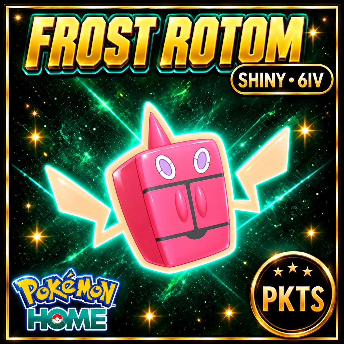 Shiny Frost Rotom Pokémon HOME 6IV Competitive Battle Ready - Image 1