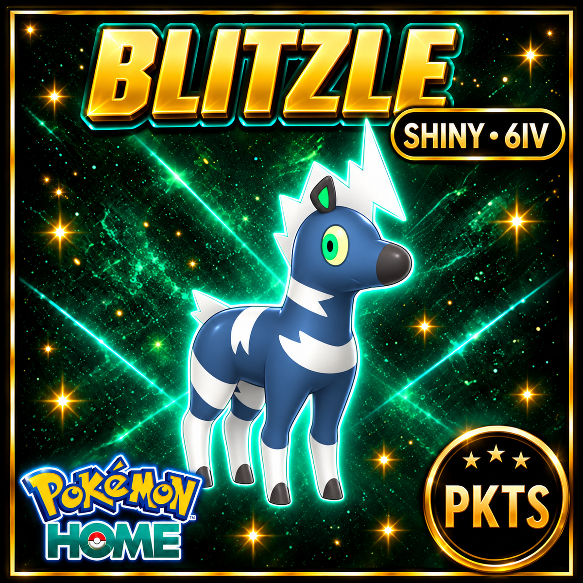 Shiny Blitzle Pokémon HOME 6IV Competitive Battle Ready - Image 1