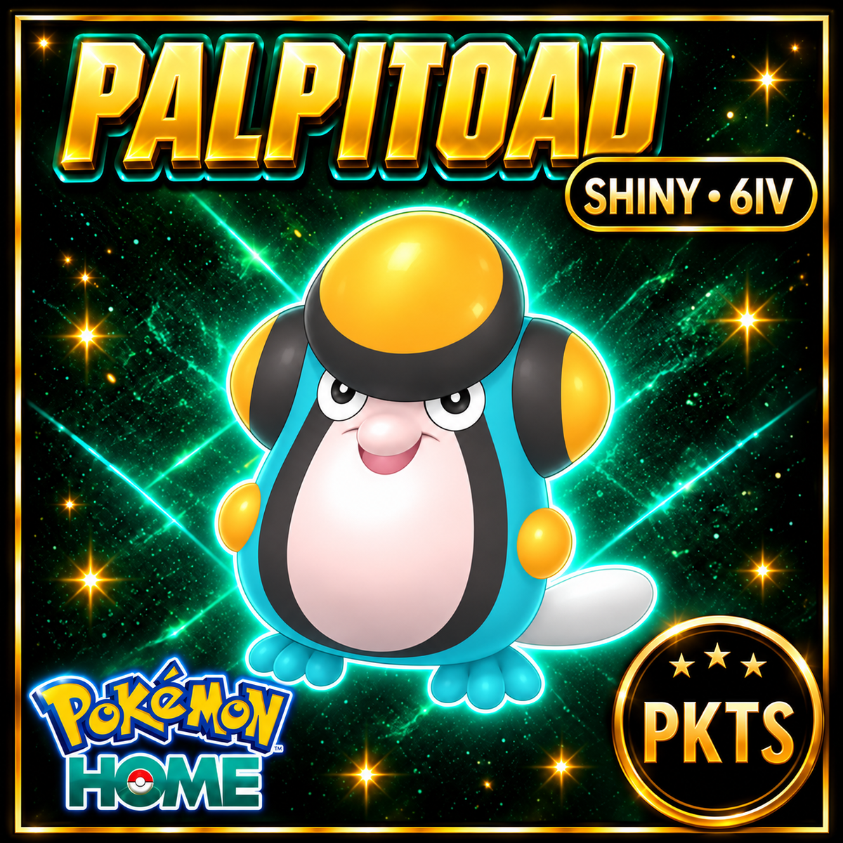 Shiny Palpitoad Pokémon HOME 6IV Competitive Battle Ready - Image 1